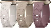 [3 Pack]Sport Bands for for Fitbit Versa 4 Bands&Fitbit Versa 3 Bands, Fitbit Sense 2 Bands&Fitbit Sense Bands Women/Men, Flower Pattern Soft Adjustable Comfortable Replacement Wristbands for Fitbit Versa 4/3/Sense/Sense 2