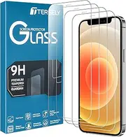 [T Tersely] [4 Pack] Screen Protector for Apple iPhone 12 / iPhone 12 Pro (6.1 inch), 9H Hardness Case Friendly Tempered Glass Film, Anti-Scratch HD Clear