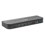Rocstor Y10A327-B1 SOLIDKVM SK04 DISPLAYPORT 1.4 AND USB 3.0 4X1 KVM SWITCH 4K@6