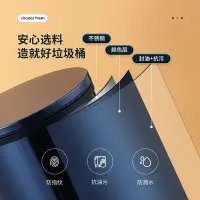 在飛比找Yahoo!奇摩拍賣優惠-LJT輕奢8L家用不銹鋼垃圾桶圓形客廳廚房腳踏式12L寶石藍