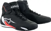 Alpinestars Sektor Motorcycle Shoes, black-white-red, Size 45 for Men Black White Red