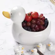 Reusable Countertop Duck Chopstick Rest Holder with Plate