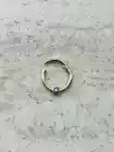 Single Black Diamond In Bazel Hinged Nose Ring Septum Clicker Daith Hoop 14kGold