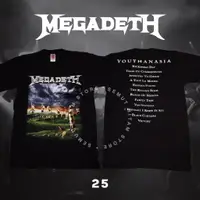 在飛比找蝦皮購物優惠-Megadeth YOUTHANASIA T 恤內置搖滾金屬