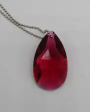 Swarovski Crystal Bordeaux 38mm Teardrop 8721 Suncatcher/ Prism; Dark Red