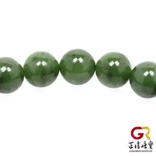 和田碧玉 經典菠菜綠 9.5mm 和田碧玉手珠 日本彈力繩 正佳珠寶