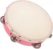 LOLIPPYY Professional Handheld Tambourine Drum Boys and Girls Percussion Instrument Music Education Tool for Adults and Children
