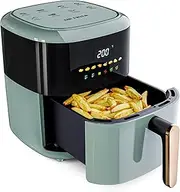 [Cobuy] 6L Digital Air Fryer, 8 Preset Set & LED Touch Digital Screen, Green Electric Air Fryer