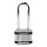 (4 Pack) Master Lock M1kaljsts Padlock, Keyed Alike, Long Shackle, Stainless