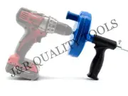 Drain Cleaner 1/4" inch x 25' ft Portable Sewer Snake Clog Cable Auger Plumbing