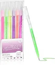 Grifito 3D Jelly Drawing Pen, 6/12 Colored 1.0mm Gel Ink Pens Set, Art Paint Markers for Coloring Books Scrapbook Journaling Drawing Doodling Note Taking Crafts