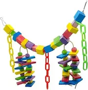 BUGUUYO Bird Toys Large Size Parrot Toy Pet Bite Toy Bird Bite Toy Parrot Bite Toy Natural Wood Safe for Chewing Playing Bird Climbing Toy