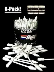 HeadySwabs Flex-Tech - Paper Stick 100 count 6-pack, White