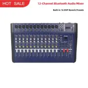 PMX1202D-USB 12CH Bluetooth Audio Mixer w/Power Amp Built-in 16 DSP Reverb