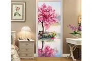 3D Water In The Tree Lake Water Painting Door Mural Self-adhesive Vinyl