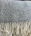Knut Throw, Scandinavian Klippan Fjorn , Light Grey, 100% Brushed Lambs Wool