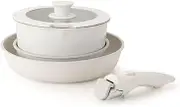 Piece Nonstick Maifan Cookware Set with Detachable Handle Oven Safe Five-Piece