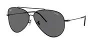 Ray-Ban RBR0101S Lenny Kravitz X Reverse 002/GR Men's Sunglasses Black Size 59