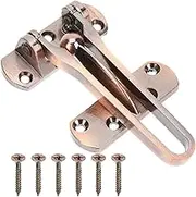 POPETPOP Swing Bar Door Lock Security Latch Zinc Alloy for Reliable Stopper with Sliding Bolts Emergency Access Protection Sturdy Design