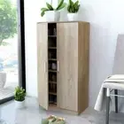 Shoe Cabinet Rack Storage Organiser Cupboard 7 Compartments Oak vidaXL