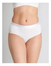 [Bendon] Cotton Logo High Rise Brief in White