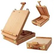 Wooden Easel Artist Painting Box Sketch Portable Table Folding Drawing Stand
