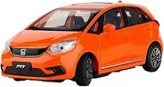 Die Casting 1:32 for Honda Civic Type R Fit Accord Simulation Alloy Car Model Sound and Light Fully Open Door Miniature Vehicle Model Presents Ornaments(1:32 Fit Orange)