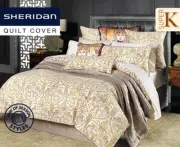 SHERIDAN LYALL STANDARD PAIR PILLOWCASES IN SABLE BRAND NEW
