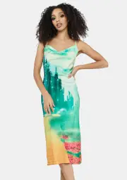 [Dolls Kill x Wizard of Oz] City Of Emeralds Midi Dress