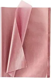 120 Sheets Rose Gold Tissue Paper Bulk, Gift Birthday Wrapping Paper, Metallic Gift Wrapping Paper for Gift Bags Weddings Baby Shower Party Arts Crafts DIY Thanksgiving Christmas
