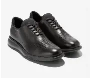 NEW Cole Haan Men's 2.Zerogrand Laser Wing Tip Oxford Shoes Black Leather 13M