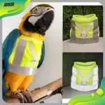 AREKER BIRD HARNESS AND LEASH 可調節鸚鵡飛行背心背心帶反光條防水鸚鵡套裝適用於玄鳳鸚鵡鸚鵡