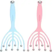 ERINGOGO 2Pcs Manual Head Massager with Claw Design Portable Handheld Scalp Massager for Relaxation Sturdy Construction for Neck and Shoulder Massage