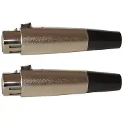 2 PACK 3 pin female XLR pa snake XLR replacement jack mic microphone connector