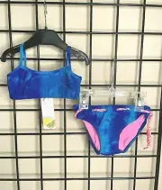 NEW NWT Lemon & Lime Royal Blue Beautiful 2-Piece Bikini High-End Swimsuit Sz 4Y