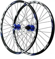 Road Bike Wheelset MTB Wheelset,Front Wheel & Rear Wheel,26/27.5/29 Inch Double-Walled Aluminum Disc Brake Wheel Sealed Bearing Bicycle Wheel ，for 7 8 9 10 11 12 Speed(Blue,29inch)