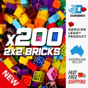 200x Genuine LEGO® Building BRICKS - 2x2 [3003] BRAND NEW - Assorted Colours