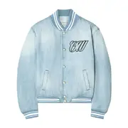 [Off-white] Off-white Denim Bomber Jacket 40 IT BLUE