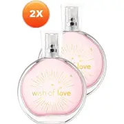 2 x Wish of Love Avon Women EDT 1.7oz 50ml EDT Perfume Fragrance Fresh