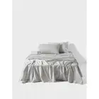 Linen House Australian Cotton Sheet w/ Pillowcase Home Bedding Set - Silver