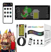 LED Car Sign Window LED Display for Car Window, Flexible LED Display with Application Control, Programmable 7X3 Inch Large LED Display for Car, Shop, , Hotel