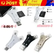 4-in-1 Media Transfer with Memory Card USB TF Micro SD Card Reader For IPhone