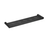 Seamless Smooth Matt Black Wall Hung Stainless Steel Shower Shelf SS Round Se...