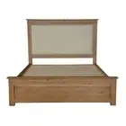 Jade Queen Size Bed Frame French Provincial Style Timber Mattress Base Natural D