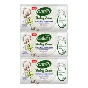 Dalan Baby Zero Natural Vegan Baby Soap Bar Organic Cotton, 6 Bars x 3.17oz Each