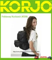 Korjo Foldaway Rucksack (Backpack), Combination 1 Rusksack + 1 Bumbag