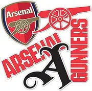 Arsenal FC Sticker Gunners Decal Vinyl English Football Soccer Premier League Laptop Water Bottle Car Scrapbook (Type 2-1)