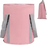 Collapsible Foot Spa Soaking Tub, Folding Feet Spa Basin, Travel Compact Foot Bath Basin, Multifunctional Portable Foot Bath Tub Bag with Handles, 30 * 30 * 38Cm, Relieve Foot Pressure,Pink