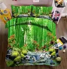 Flowing Bamboo 3D Printing Duvet Quilt Doona Covers Pillow Case Bedding Sets
