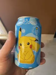 QDOL POKEMON FRUIT SODA PIKACHU CITRUS - 330 ML - TAIWAN SPARKLING SOFT DRINK